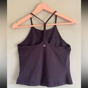 Lululemon sunsetter cropped Y plum Tank top size 6